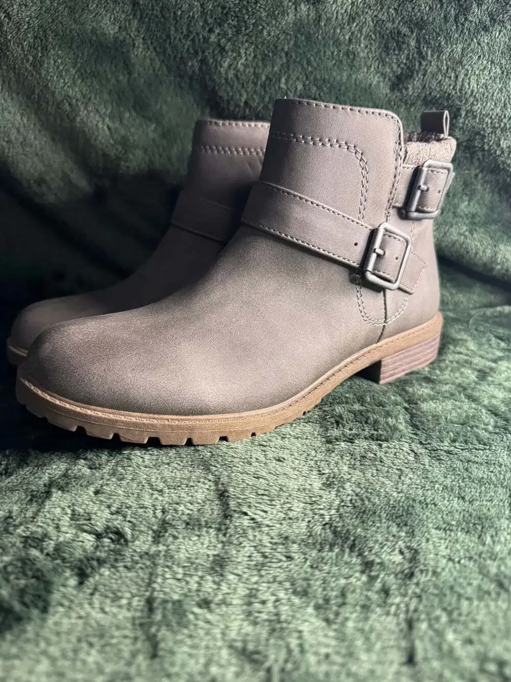 Wonder Nation Girls Sweater Knit Buckle Ankle Boot